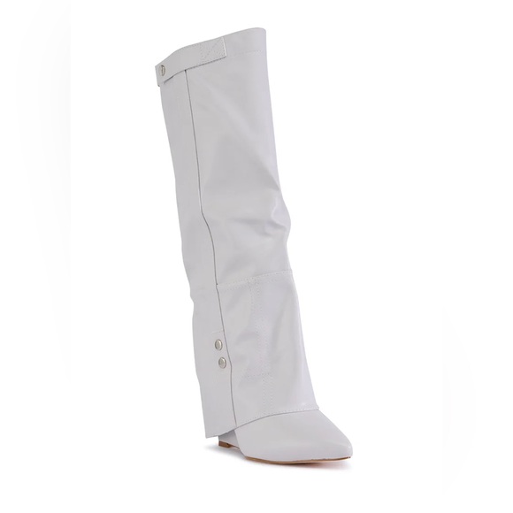 AZALEA WANG RAILAY BONE KNEE HIGH WEDGE BOOT - Picture 2 of 6